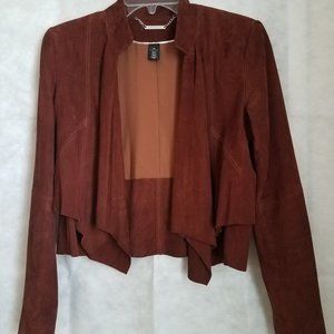 White House Black Market Suede jacket- Rich Mahogany